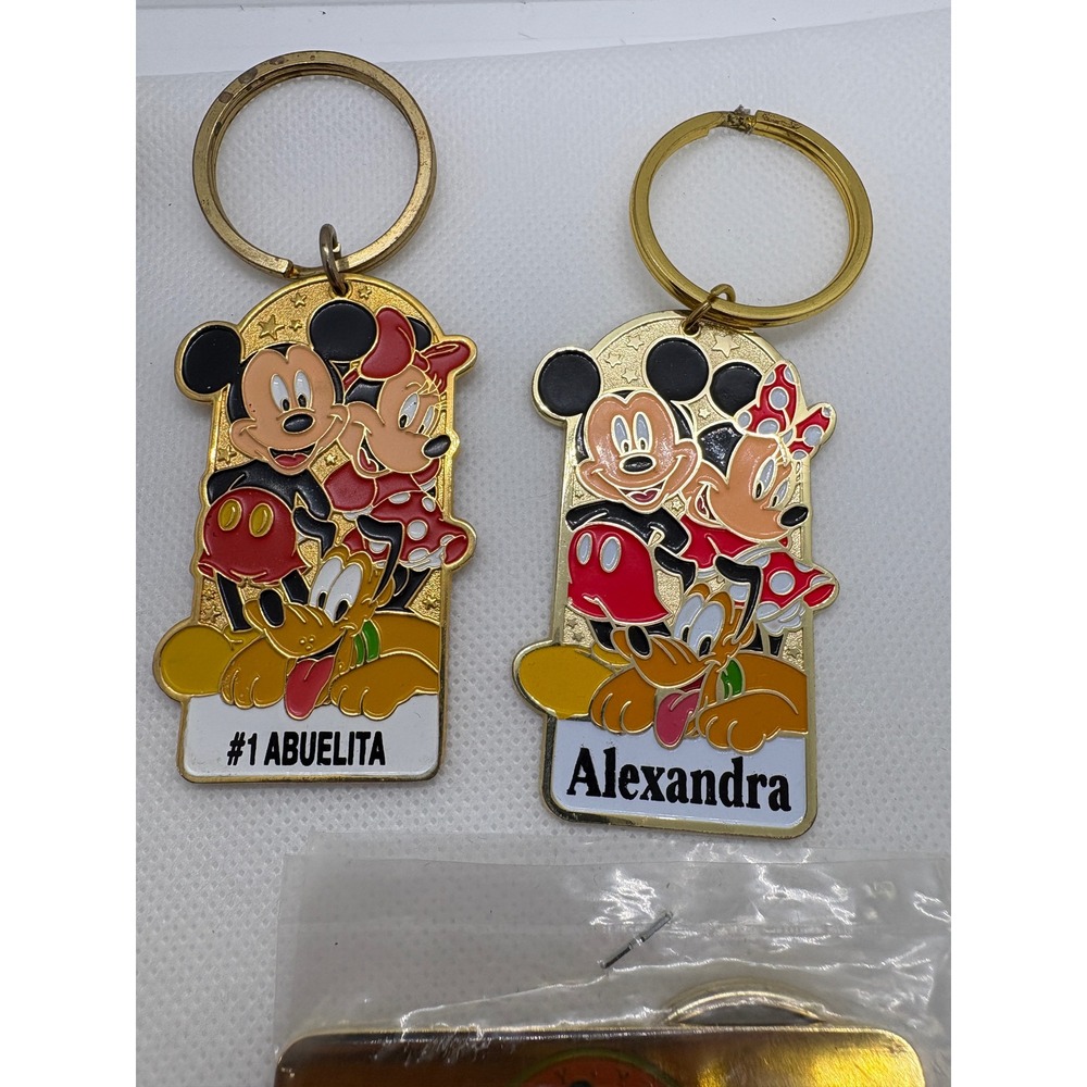 Disney Keychain Coin Lot Stitch Mickey Minnie 60th 25th Anniversary Abuelita - Picture 4 of 7